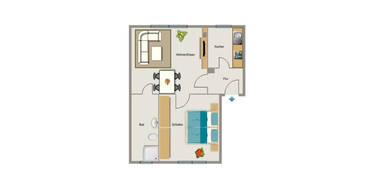 Etagenwohnung Herne Eickel - 2.5 Zimmer, 42 m&sup2;, 480&euro; | Angebot:25252415