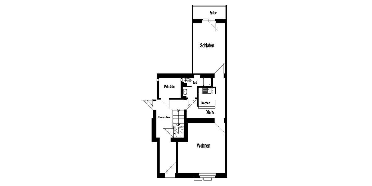Erdgeschoßwohnung Düsseldorf Oberbilk - 2 Zimmer, 54 m&sup2;, 850&euro; | Angebot:25366778