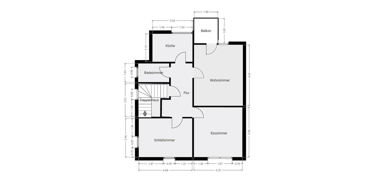 Etagenwohnung Essen Haarzopf - 3 Zimmer, 60 m&sup2;, 670&euro; | Angebot:25370982